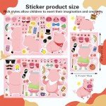24 Cute Pig Stickers for Kids' Fun