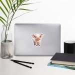 Cute Pig Vinyl Sticker for Water Bottle & More