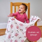 Cute Pig Print Muslin Swaddle Blanket for Babies