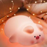 Adorable Piggy Night Light – Soft Silicone Lamp