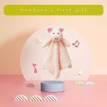 Adorable Pink Pig Plush Security Blanket for Kids