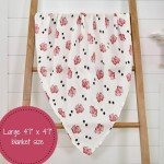 Cute Pig Print Muslin Swaddle Blanket for Babies