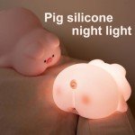 Adorable Piggy Night Light – Soft Silicone Lamp