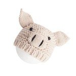 Cute Knitted Baby Pig Hat for Photos