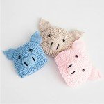 Cute Knitted Baby Pig Hat for Photos