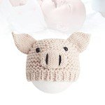 Cute Knitted Baby Pig Hat for Photos