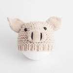 Cute Knitted Baby Pig Hat for Photos