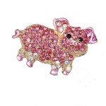 Adorable Cartoon Pig Brooch for Clothes & Bags
