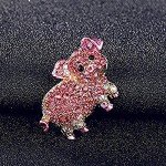 Adorable Cartoon Pig Brooch for Clothes & Bags