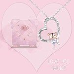 Cute Pig Pendant Necklace with Heart Design