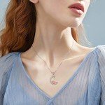 Cute Sterling Silver Origami Pig Necklace for Women