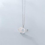 Adorable Sterling Silver Cute Pig Pendant Necklace