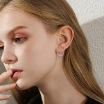 Cute Sterling Silver Origami Pig Hoop Earrings