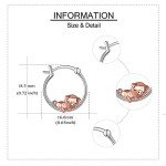 Cute Sterling Silver Origami Pig Hoop Earrings