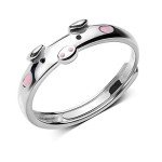 Cute Pink Piggy S925 Sterling Silver Ring