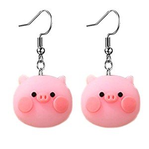 Adorable Pink Pig Dangle Earrings for Women