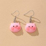 Adorable Pink Pig Dangle Earrings for Women