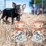 Adorable Piglet Earrings in Sterling Silver & Rose Gold