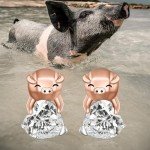 Adorable Piglet Earrings in Sterling Silver & Rose Gold