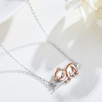 Cute Snorting Pig Necklace in 925 Sterling Silver