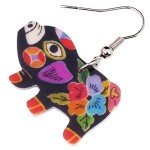 Cute Pig Acrylic Drop Dangle Earrings for Women