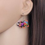 Cute Pig Acrylic Drop Dangle Earrings for Women