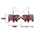 Cute Pig Acrylic Drop Dangle Earrings for Women