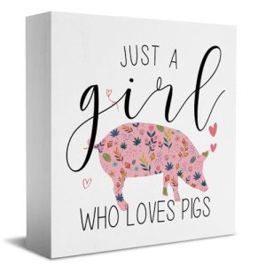 Cute Pig Sign for Pig Lovers’ Decor