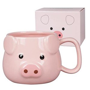 Cute 3D Pig Ceramic Coffee Mug for Gifts