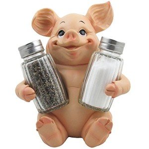Cute Pig Glass Salt and Pepper Shaker Set