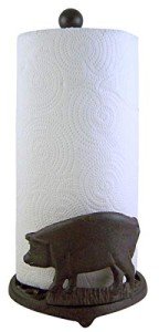 Adorable Cast Iron Pig Paper Towel Holder