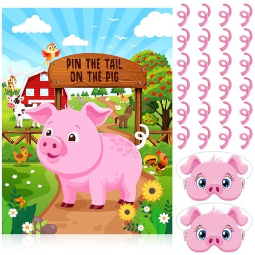 Pin The Tail On The Pig Party Game Set