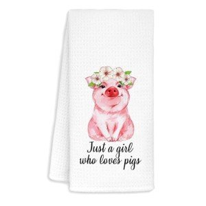 Cute Pink Pig Kitchen Towels for Pig Lovers