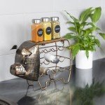 Cute Pig Spice Jar Rack Organizer for Kitchen