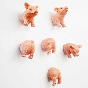 6 Pcs Funny Pig Head and Butt Refrigerator Magnets - Cute Kitchen Decor for Home, Office, Whiteboard, Dishwasher, and School Locker (6)