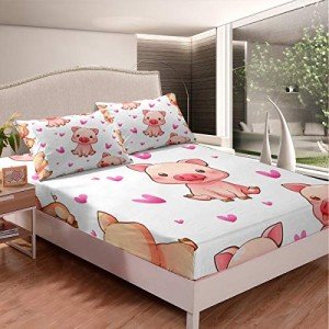 Cute Pig Bed Sheet Set for Kids 2pcs