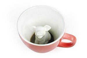 Cute Pig 3D Mug - Peach Ceramic Cup