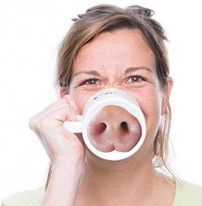 Adorable Pink Pig Nose Ceramic Mug 300 ml