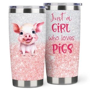 Cute Pigs Travel Mug - 20 oz Stainless Steel