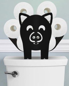 Funny Pig Toilet Paper Holder for 8 Rolls
