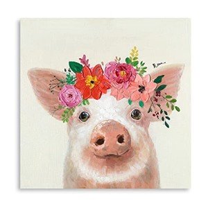 Cute Pig Canvas Art for Animal Lovers