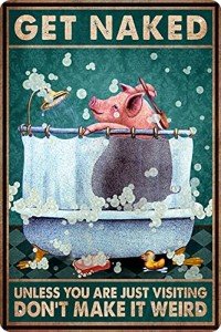 Vintage Metal Pig Wall Art for Home Decor