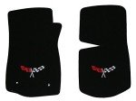 C3 Corvette Classic Loop Black Front Floor Mats