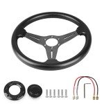14" Quick Release Drift Racing Steering Wheel - Black