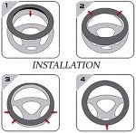 Black Carbon Fiber Steering Wheel Cover for Corvette