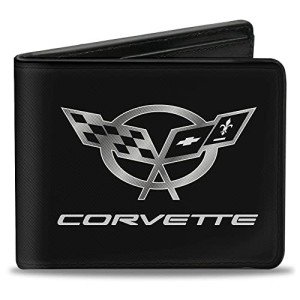 Corvette Logo Men's Bifold Wallet - 4"x3.5