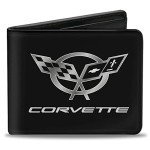 Corvette Logo Men's Bifold Wallet - 4"x3.5