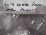 70-71 C3 Corvette Power Window Wiring Harness