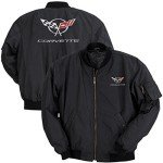 C3 Corvette Aviator Jacket with Logo - XXL Black