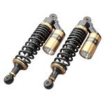 2pcs 320mm Motorcycle Air Shock Absorbers - Gold/Black